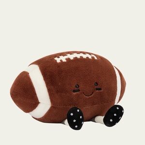 Jellycat Brown and White Plush Football